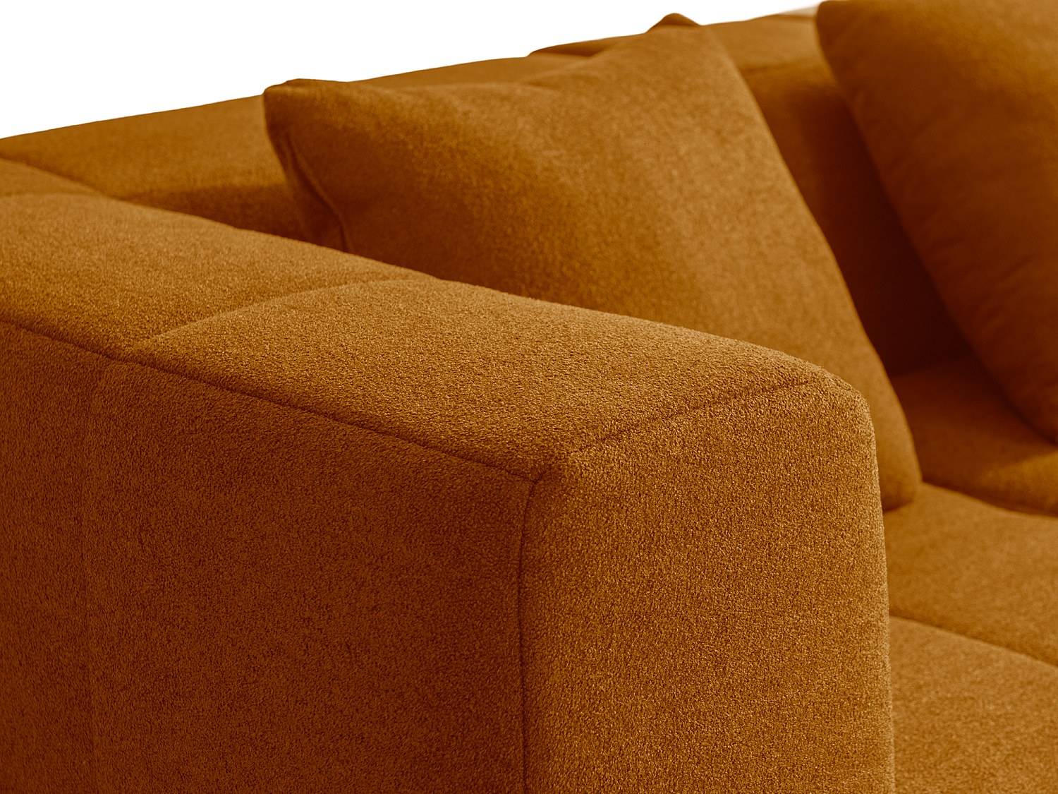 Canapé modulable 3 places marron tissu