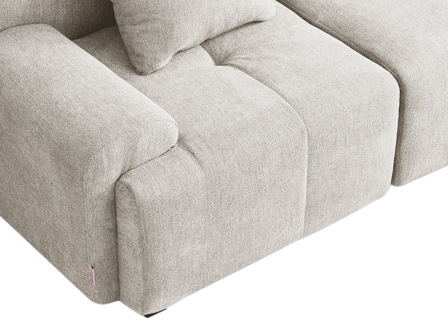 Canapé modulable 3 places beige tissu