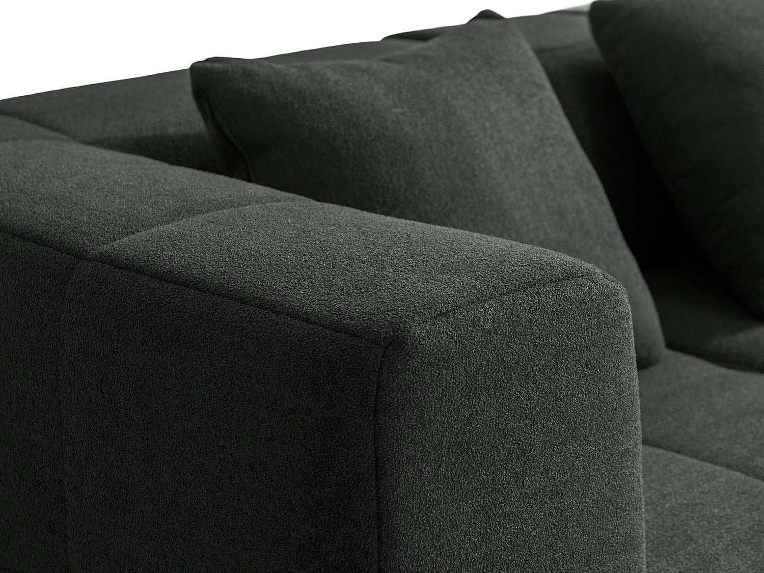 Canapé modulable 3 places vert tissu