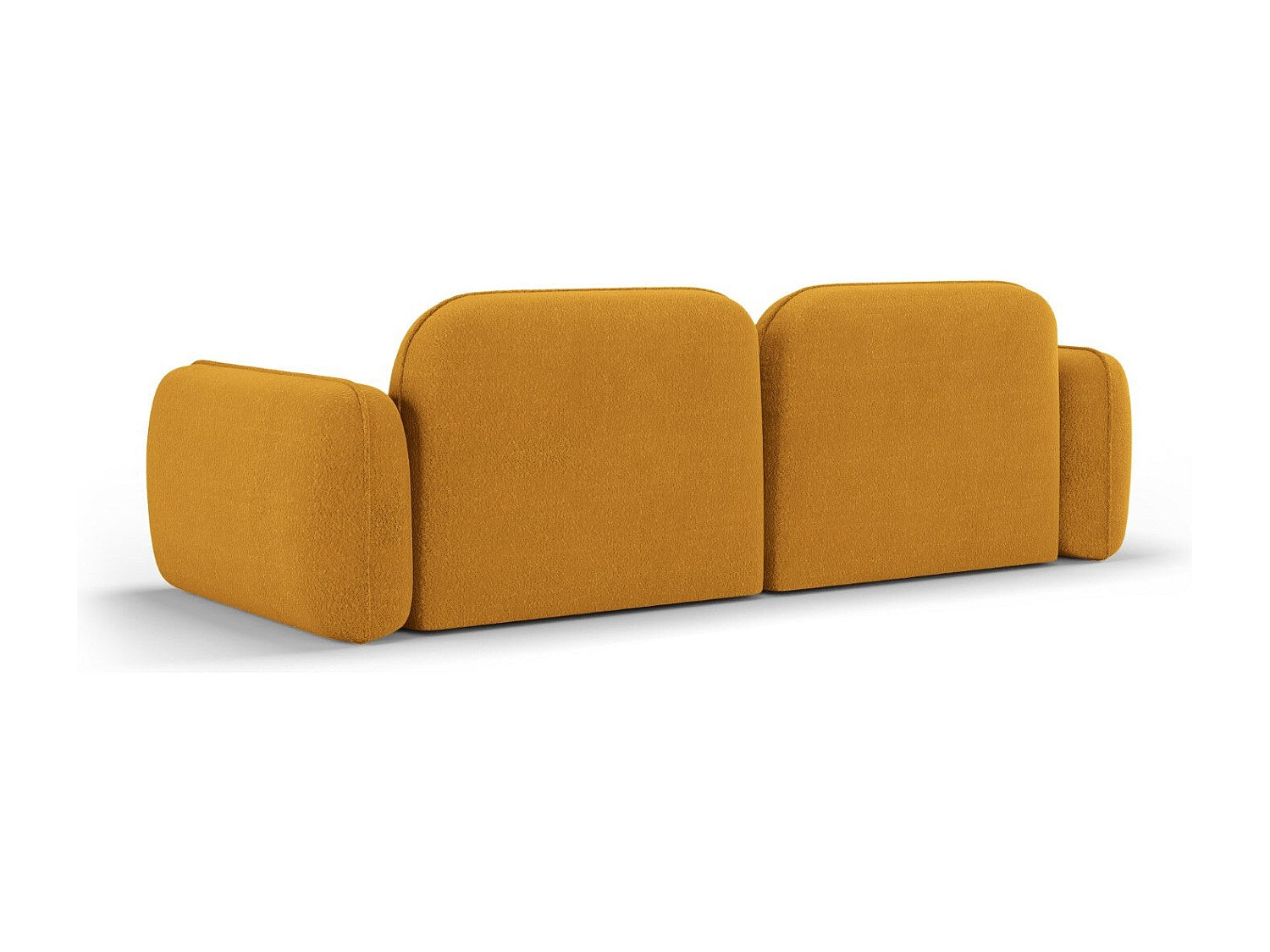 Canapé modulable 3 places jaune velours