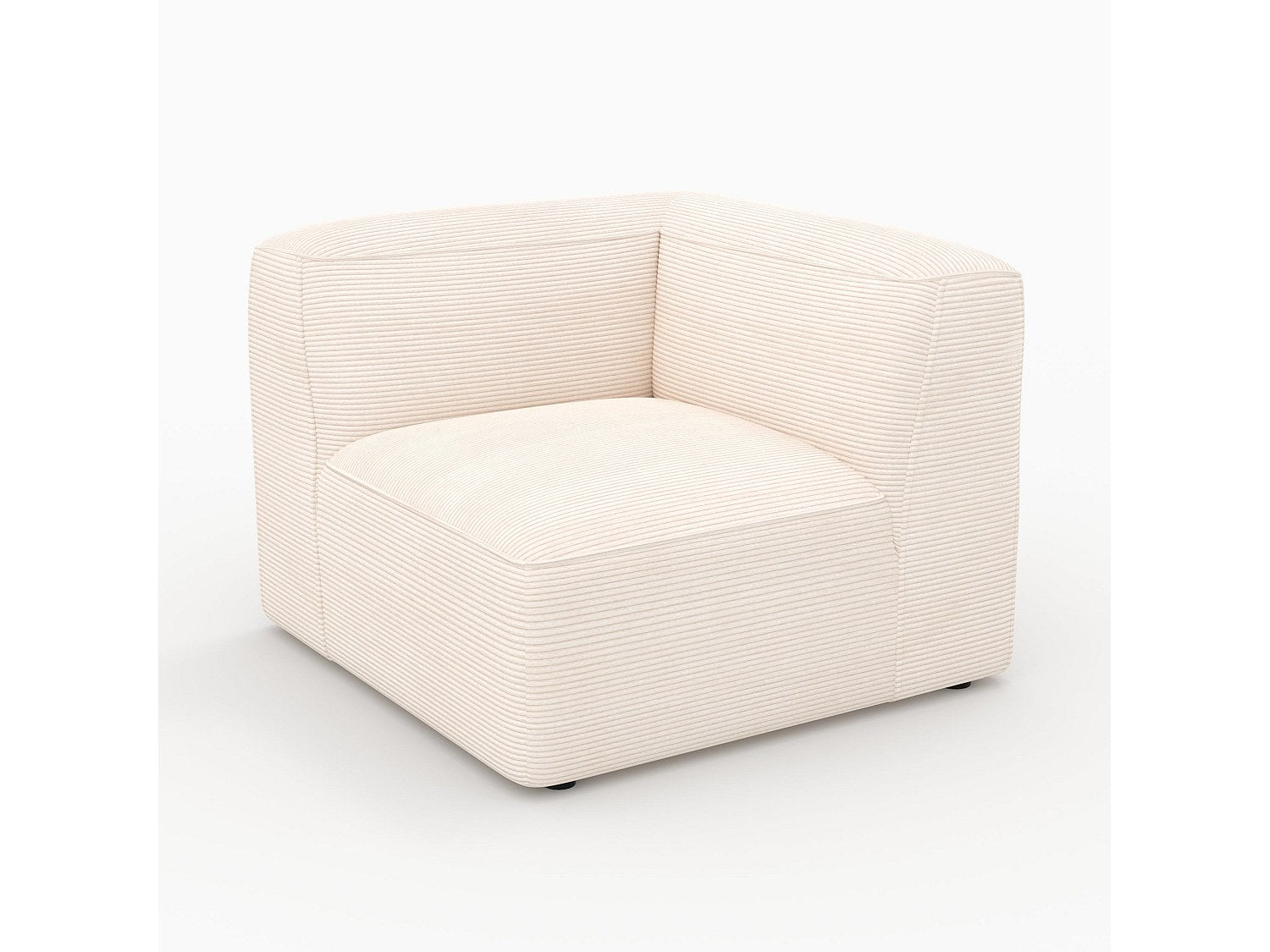 Angle pour canapé modulable blanc velours - Mina