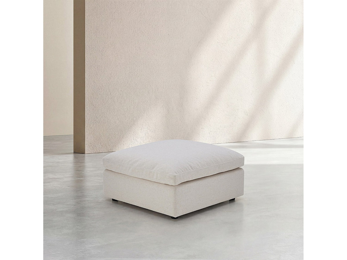 Canapé modulable 4 places beige tissu
