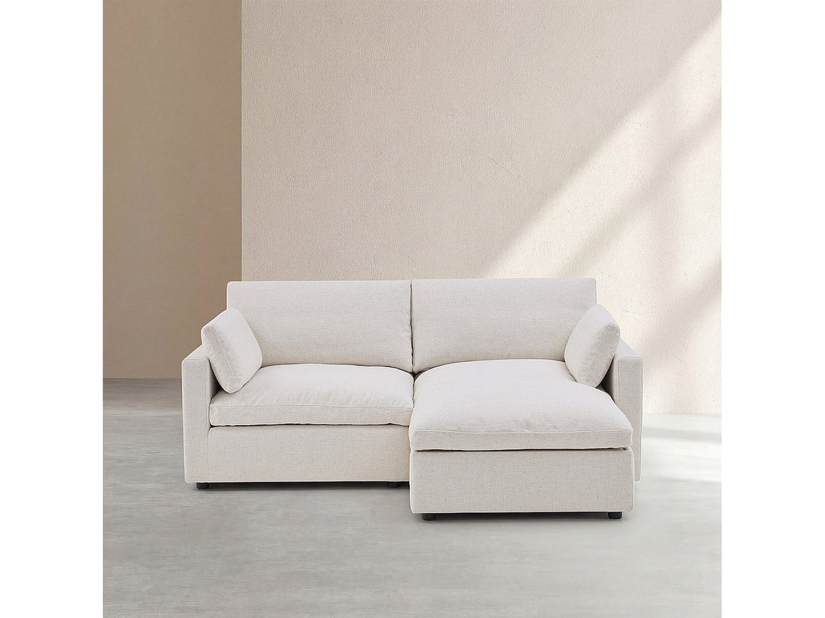 Canapé modulable 3 places beige tissu