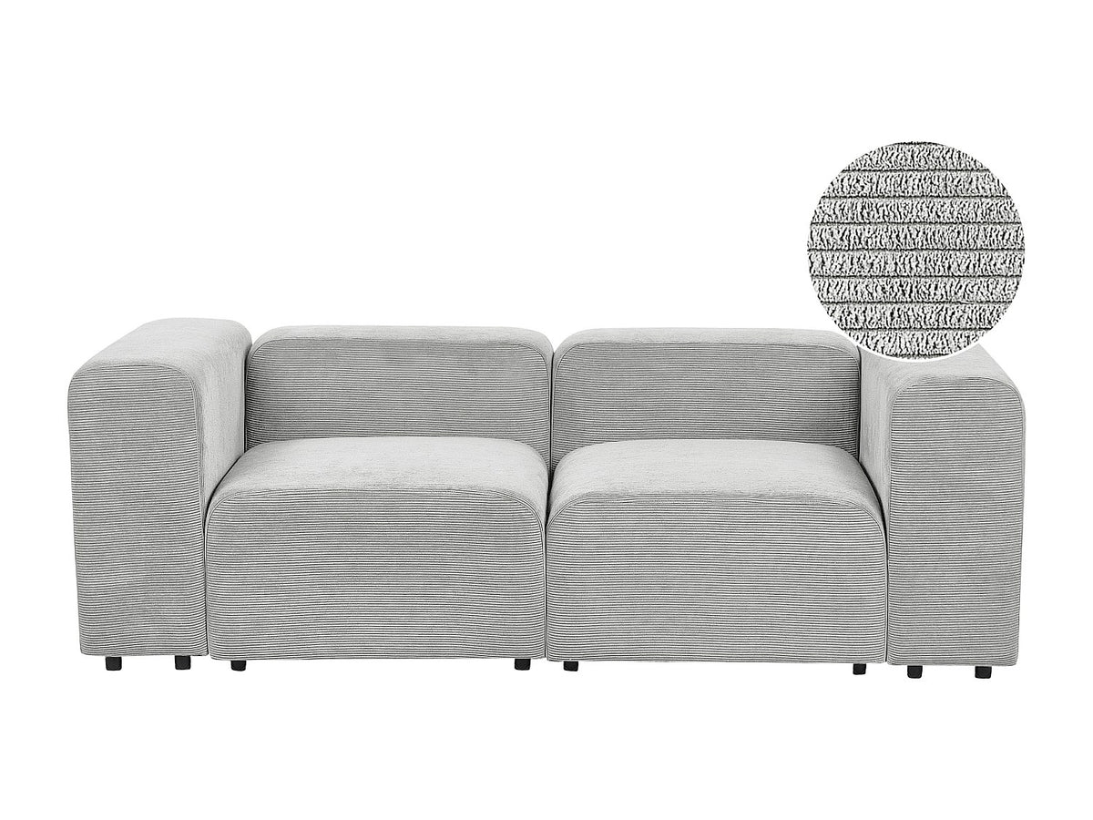 Canapé modulable 2 places gris velours