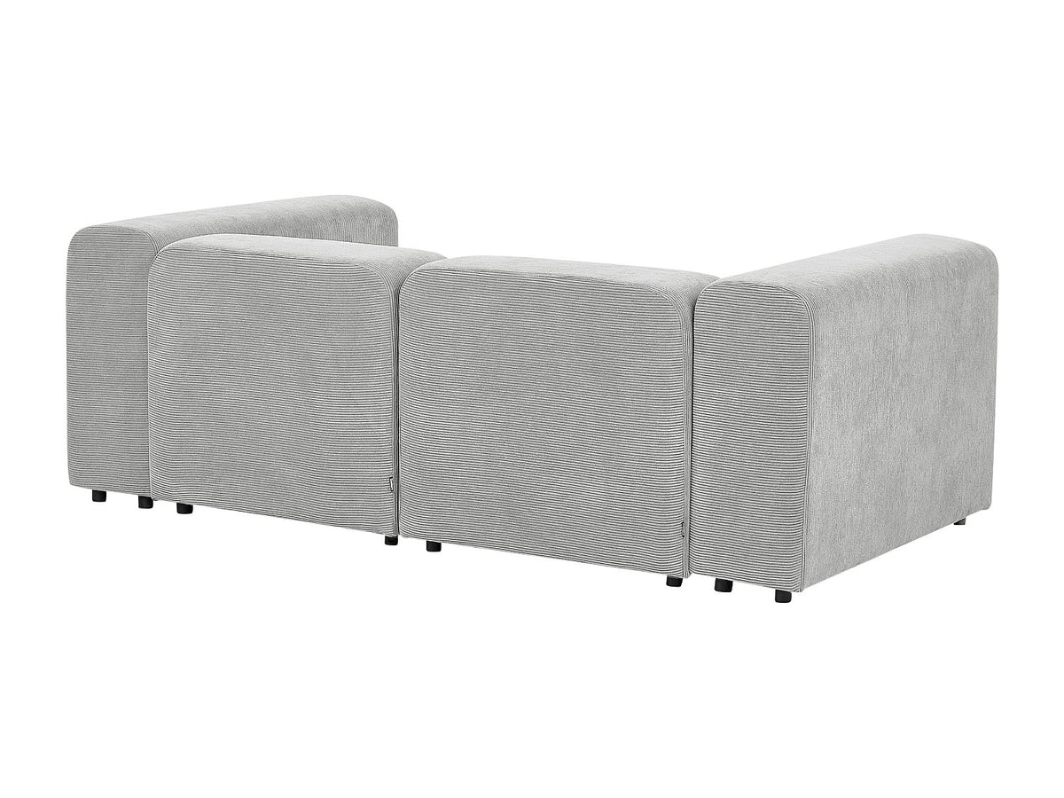 Canapé modulable 2 places gris velours
