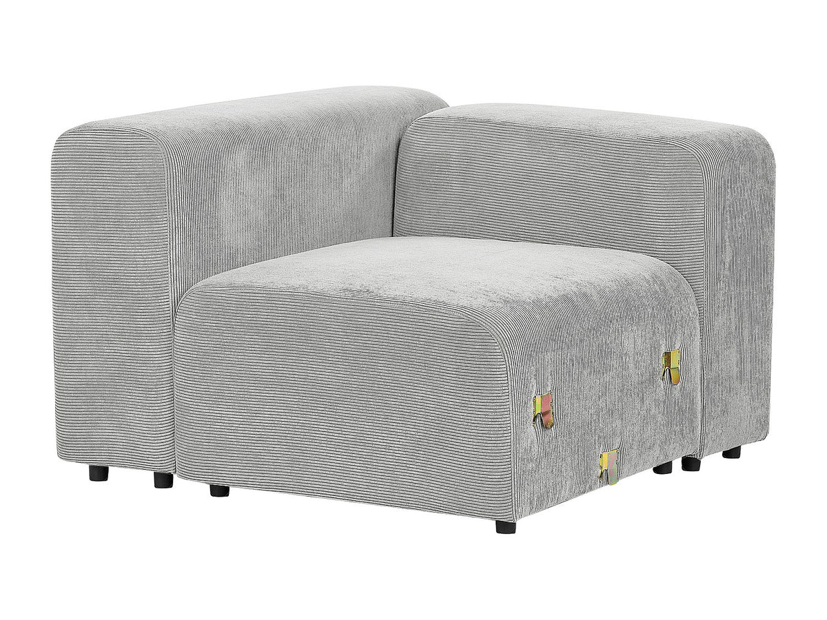 Canapé modulable 2 places gris velours