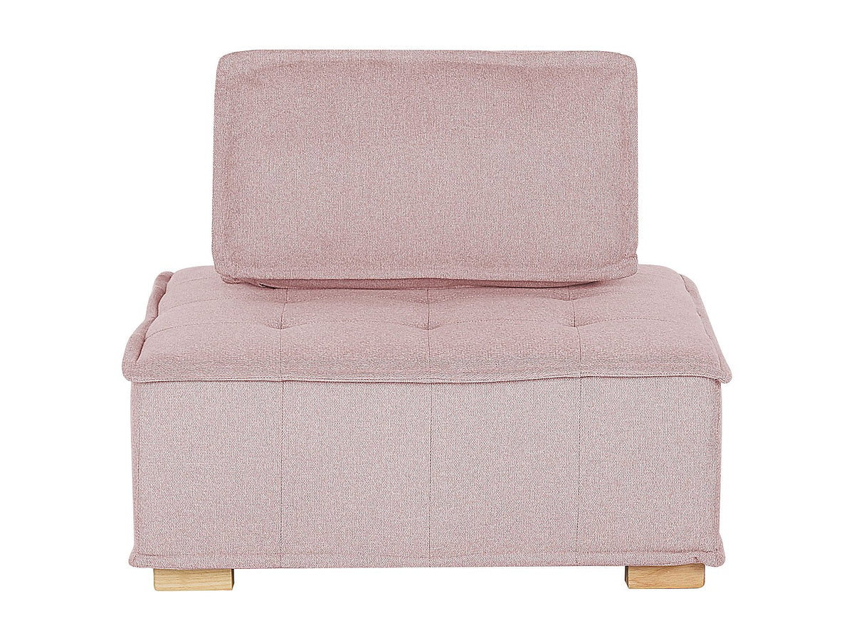 Canapé modulable 4 places rose tissu