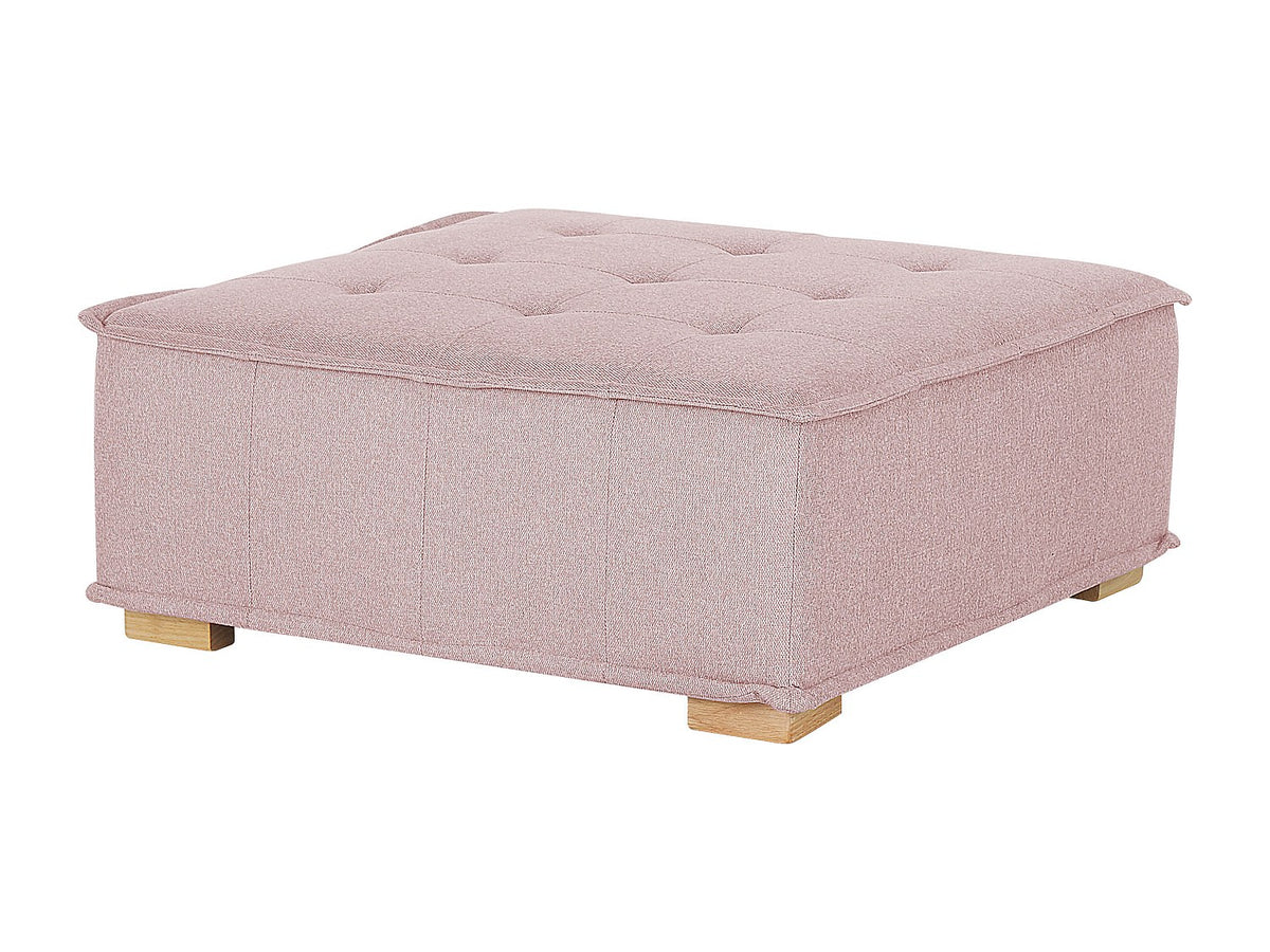 Canapé modulable 4 places rose tissu