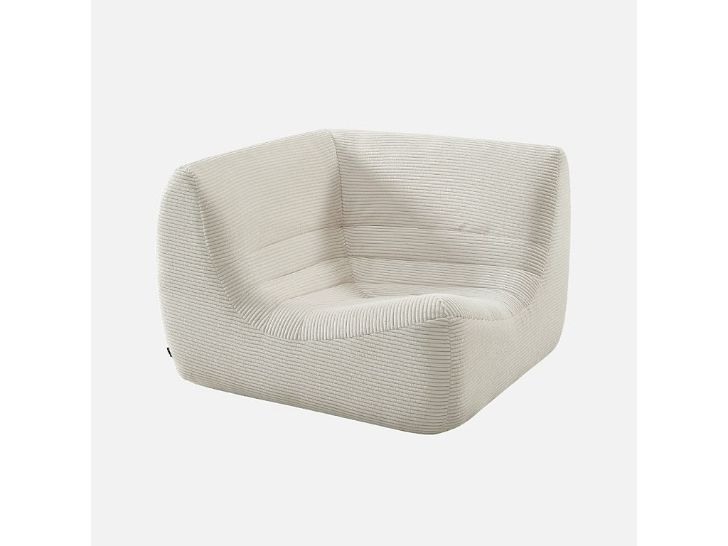 Angle pour canapé modulable 7 places beige velours