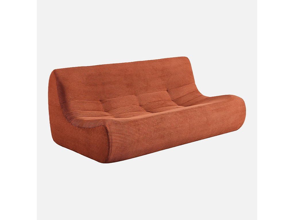 Angle pour canapé modulable 7 places orange velours
