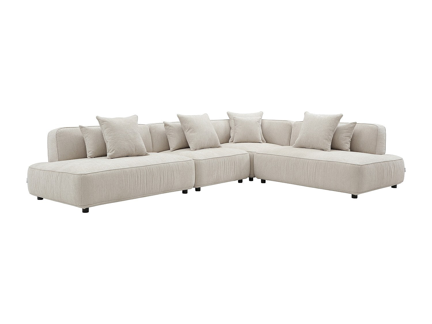 Angle pour canapé modulable beige tissu