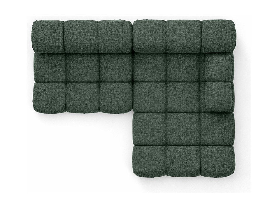 Canapé modulable vert tissu