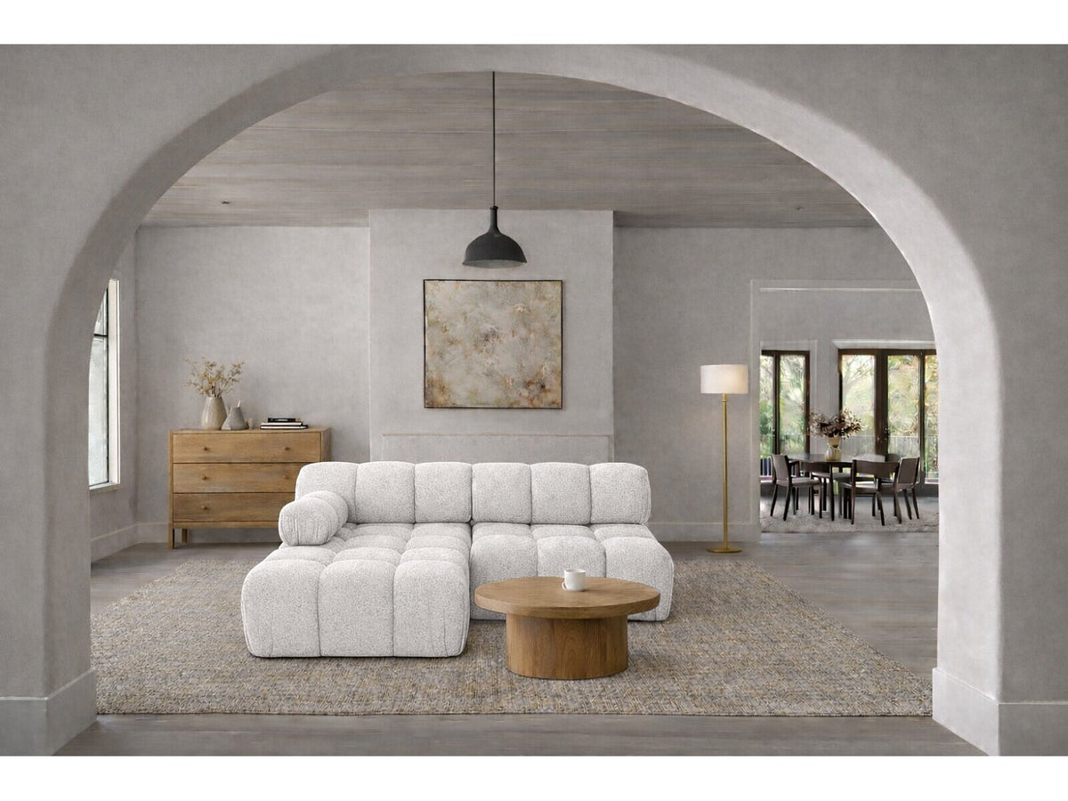 Canapé modulable beige tissu