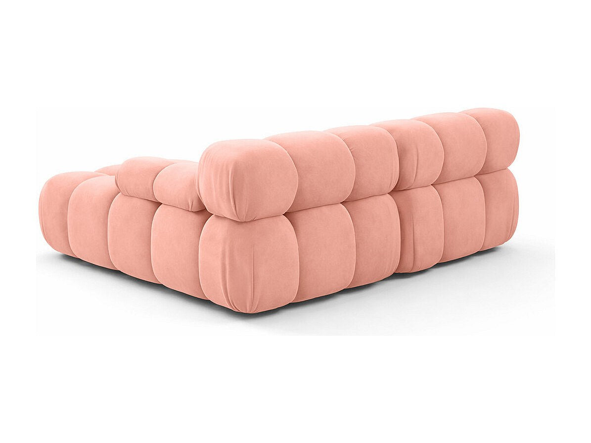 Canapé modulable rose tissu