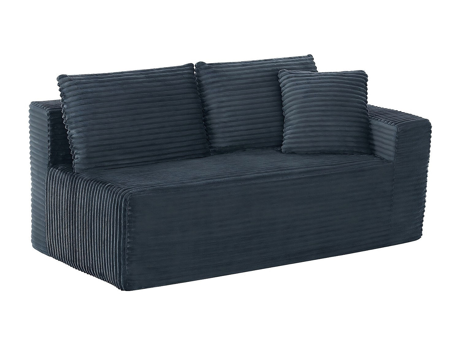 Angle pour canapé modulable 3 places gris velours