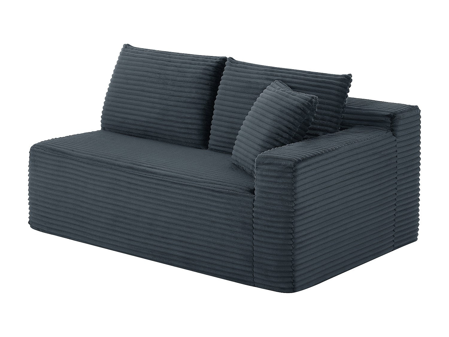 Angle pour canapé modulable 3 places gris velours