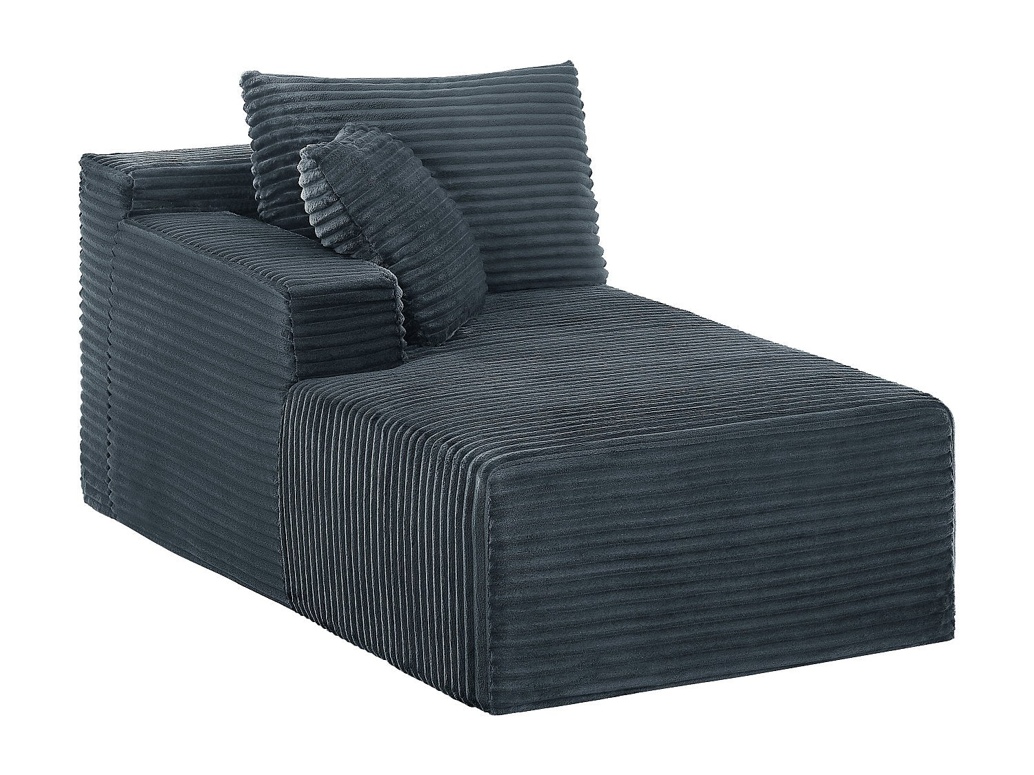Angle pour canapé modulable 3 places gris velours