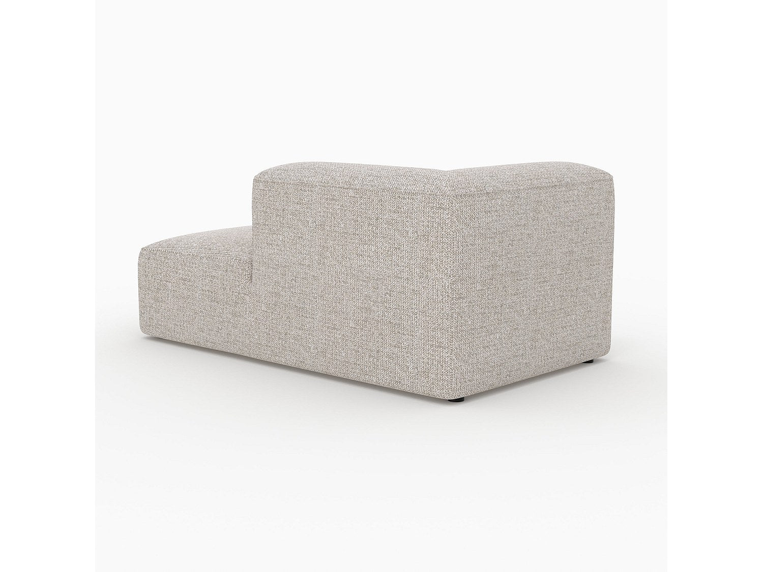 Méridienne pour canapé modulable beige tissu - Hestia