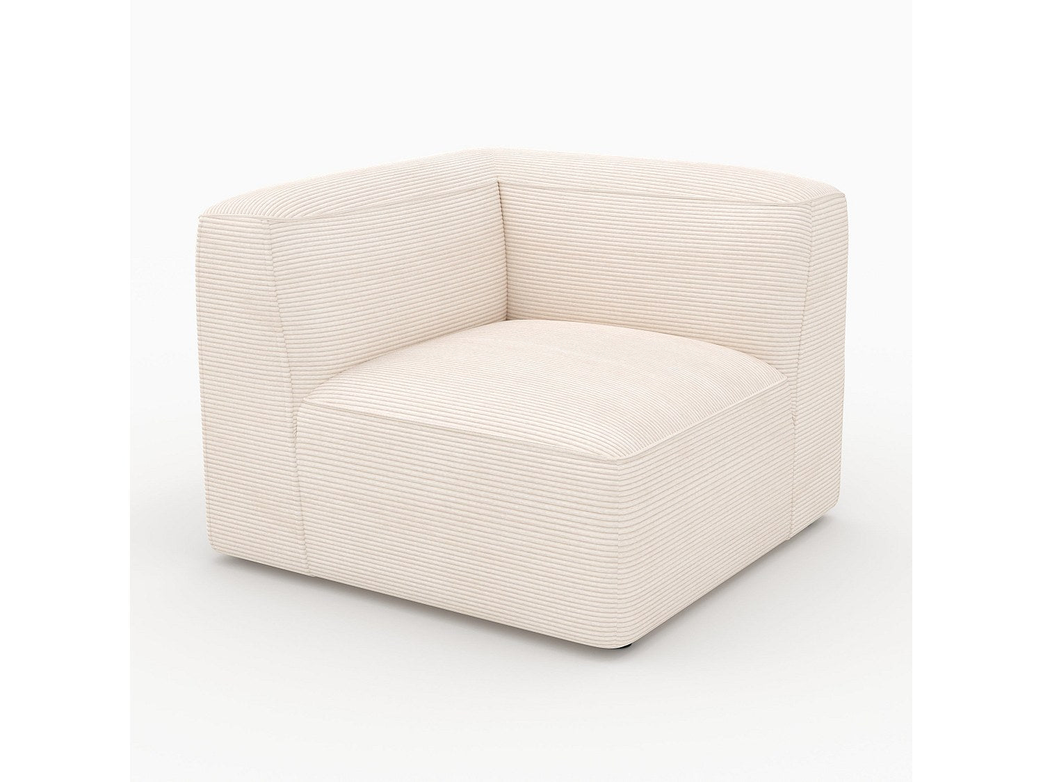 Angle pour canapé modulable blanc velours - Mina