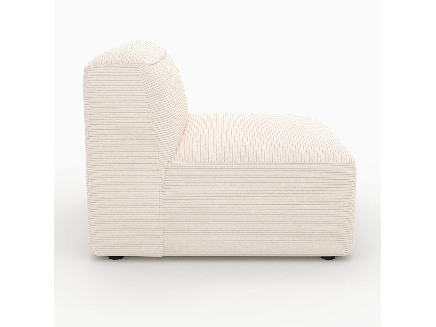 Chauffeuse modulable blanc velours - Mina