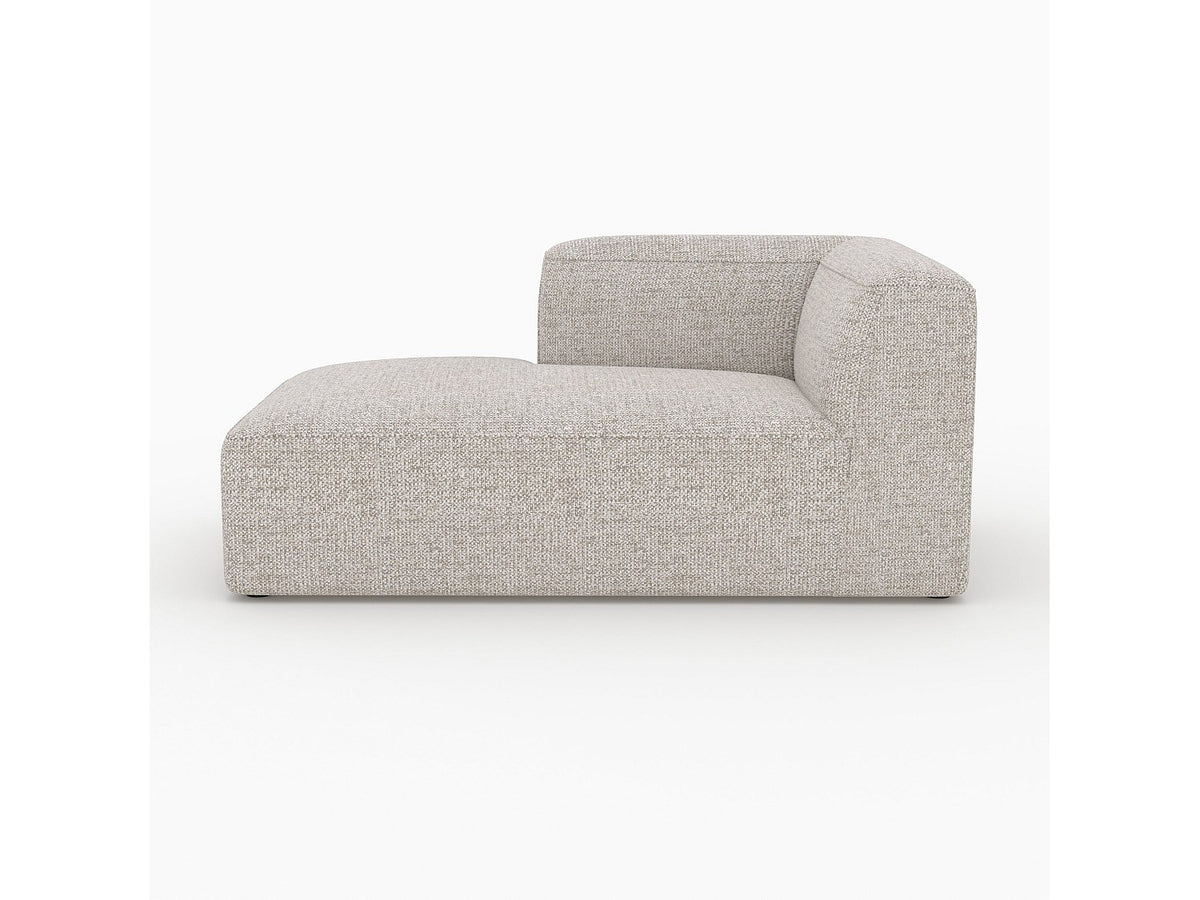 Méridienne pour canapé modulable beige tissu - Hestia