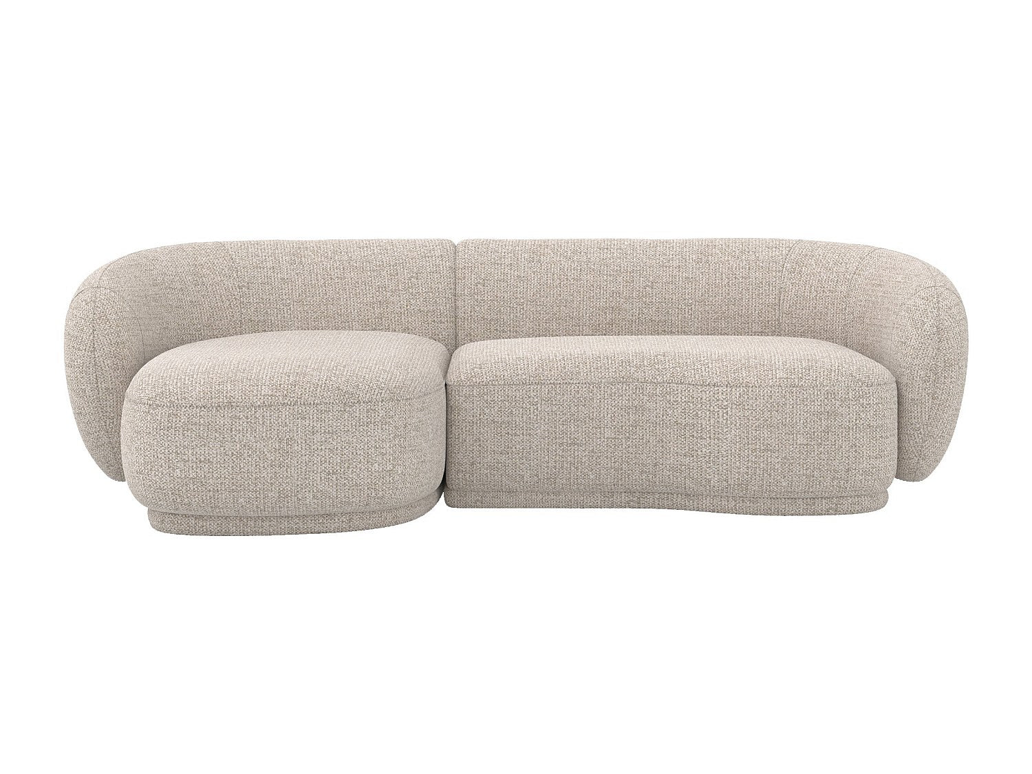 Angle pour canapé modulable 4 places beige tissu