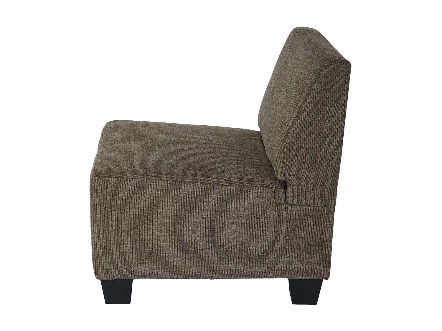 Canapé modulable 4 places marron tissu
