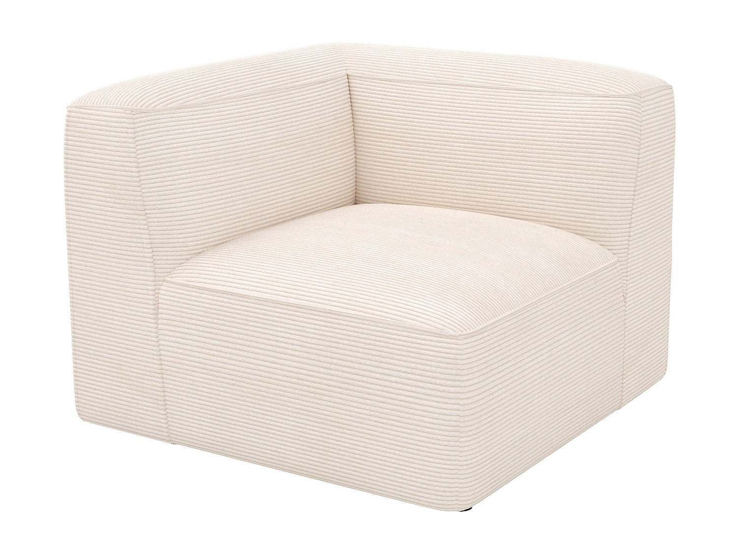 Angle pour canapé modulable blanc velours - Mina