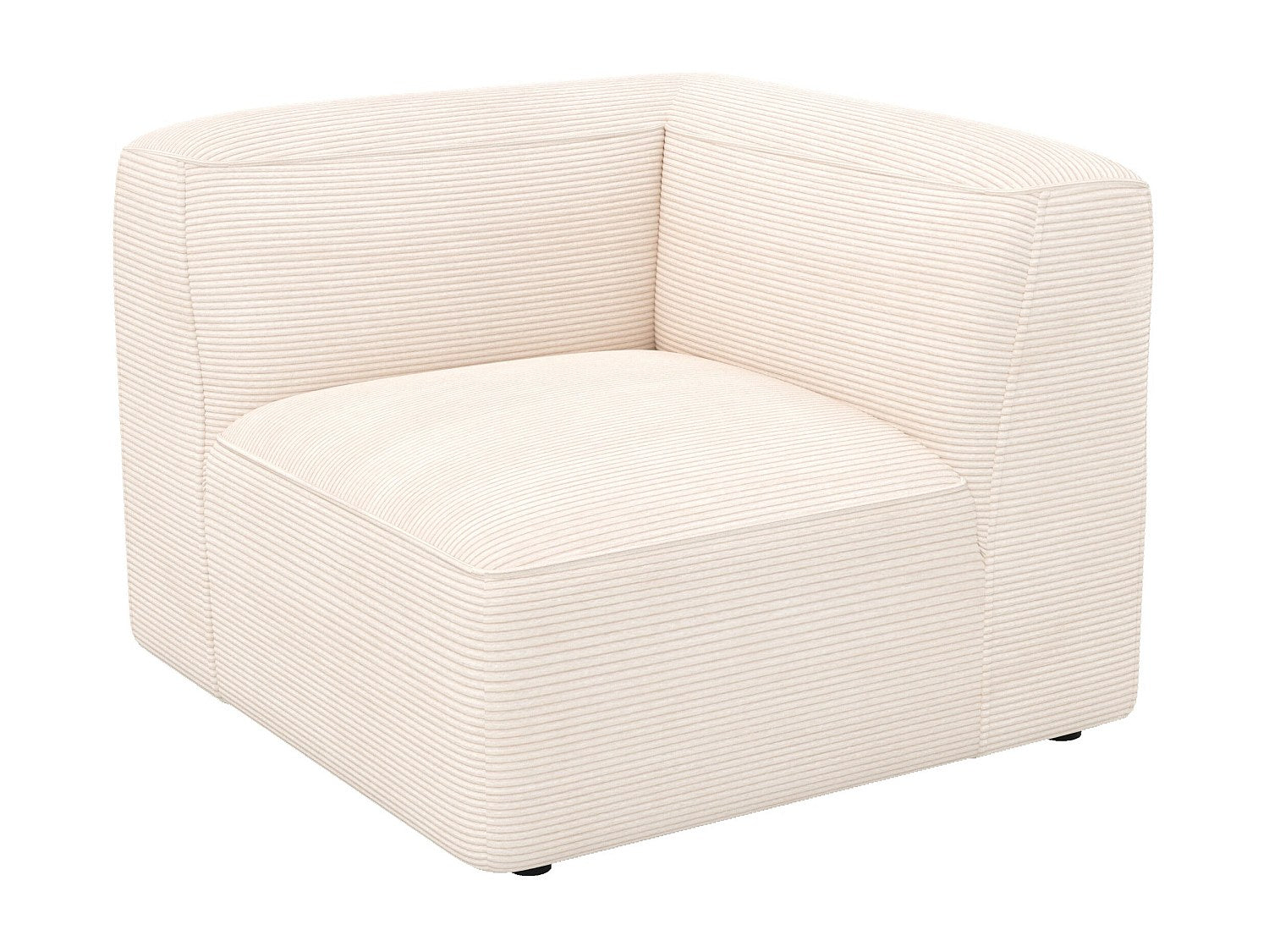 Angle pour canapé modulable blanc velours - Mina