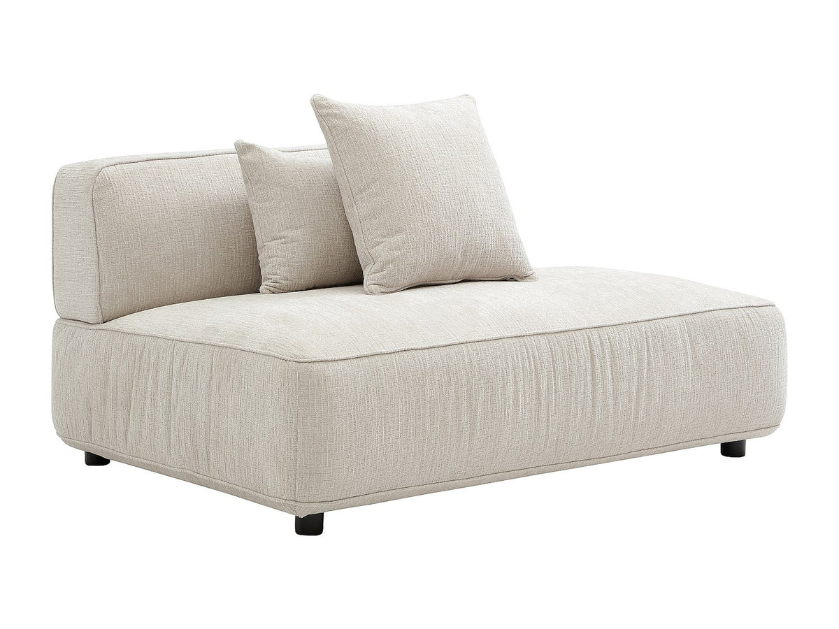 Canapé modulable panoramique beige tissu