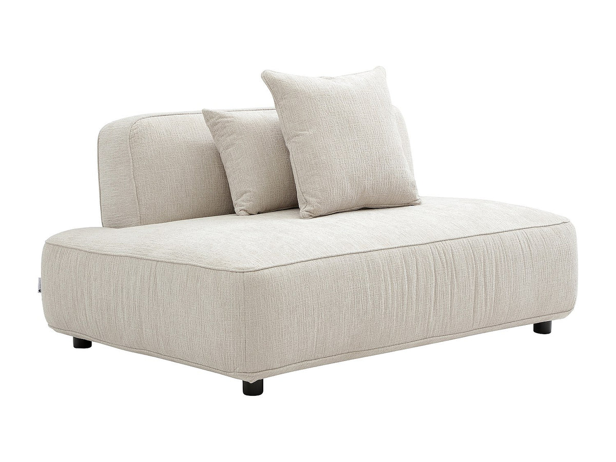 Canapé modulable panoramique beige tissu