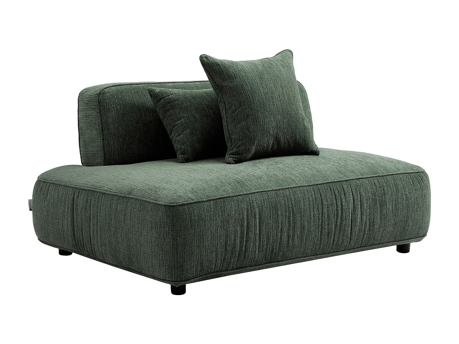 Angle pour canapé modulable vert tissu