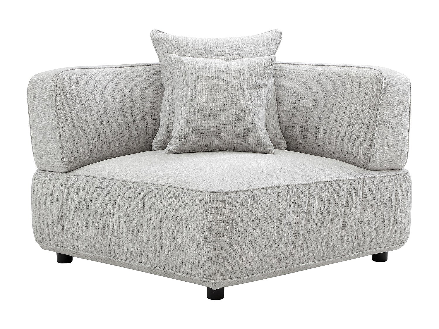 Angle pour canapé modulable gris tissu