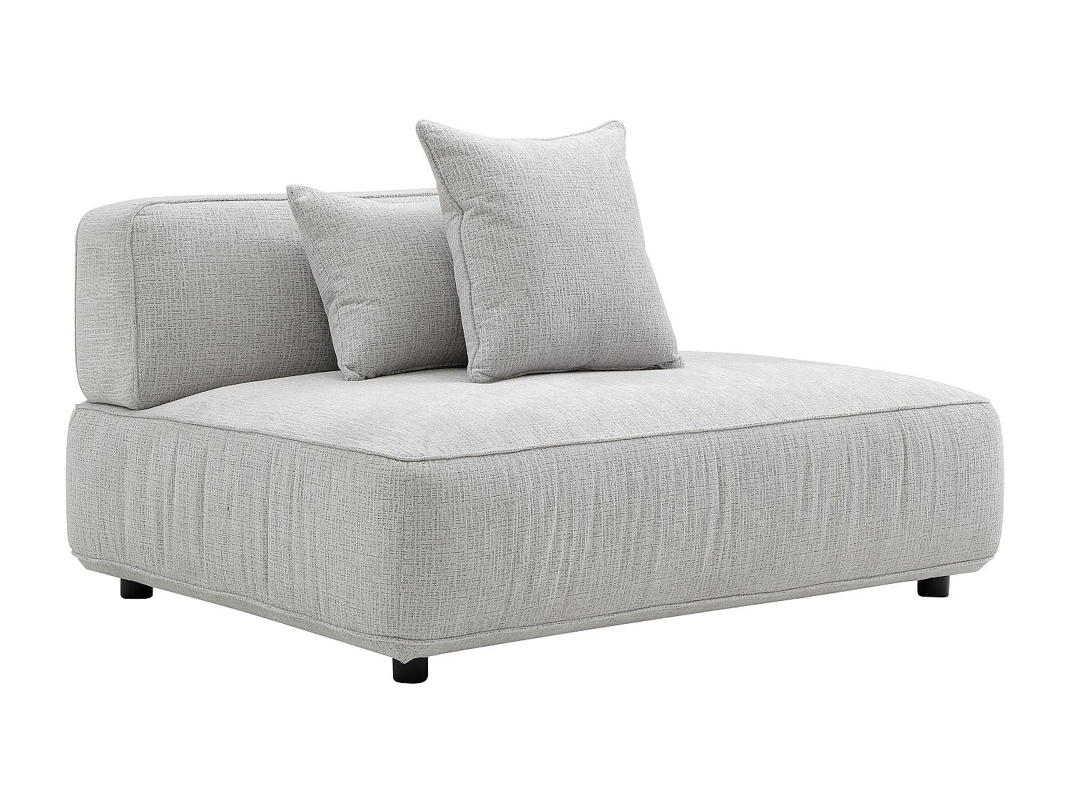 Angle pour canapé modulable gris tissu