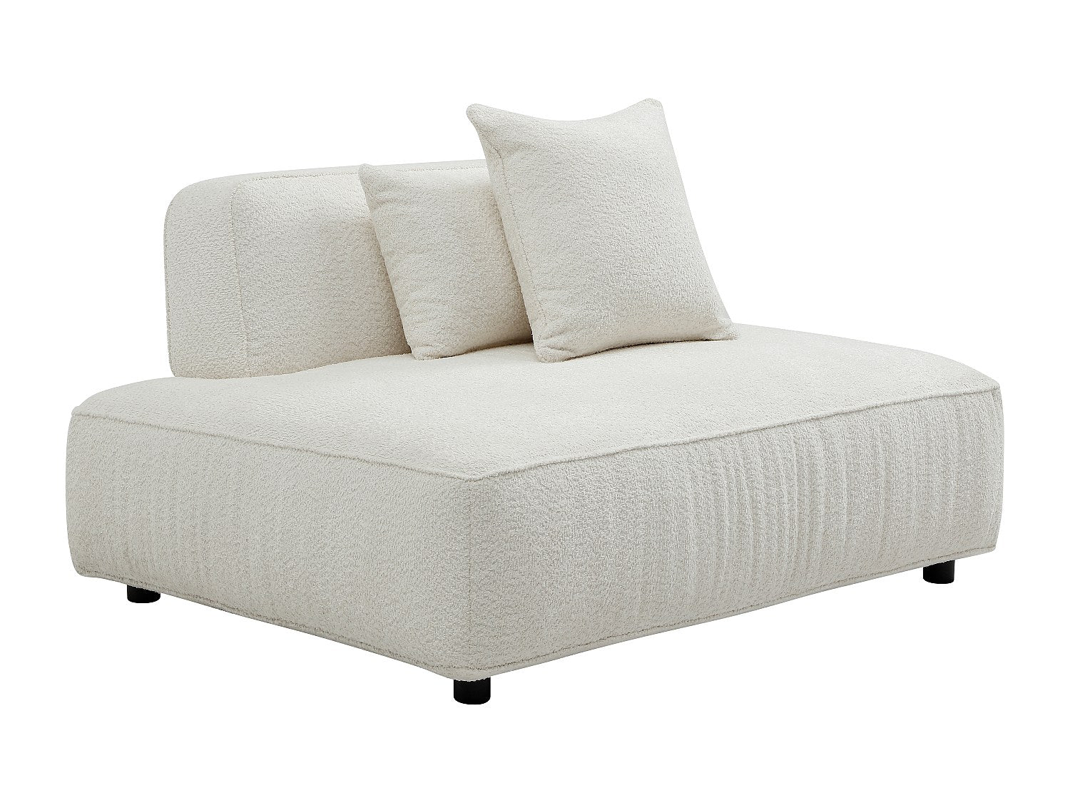 Angle pour canapé modulable blanc tissu