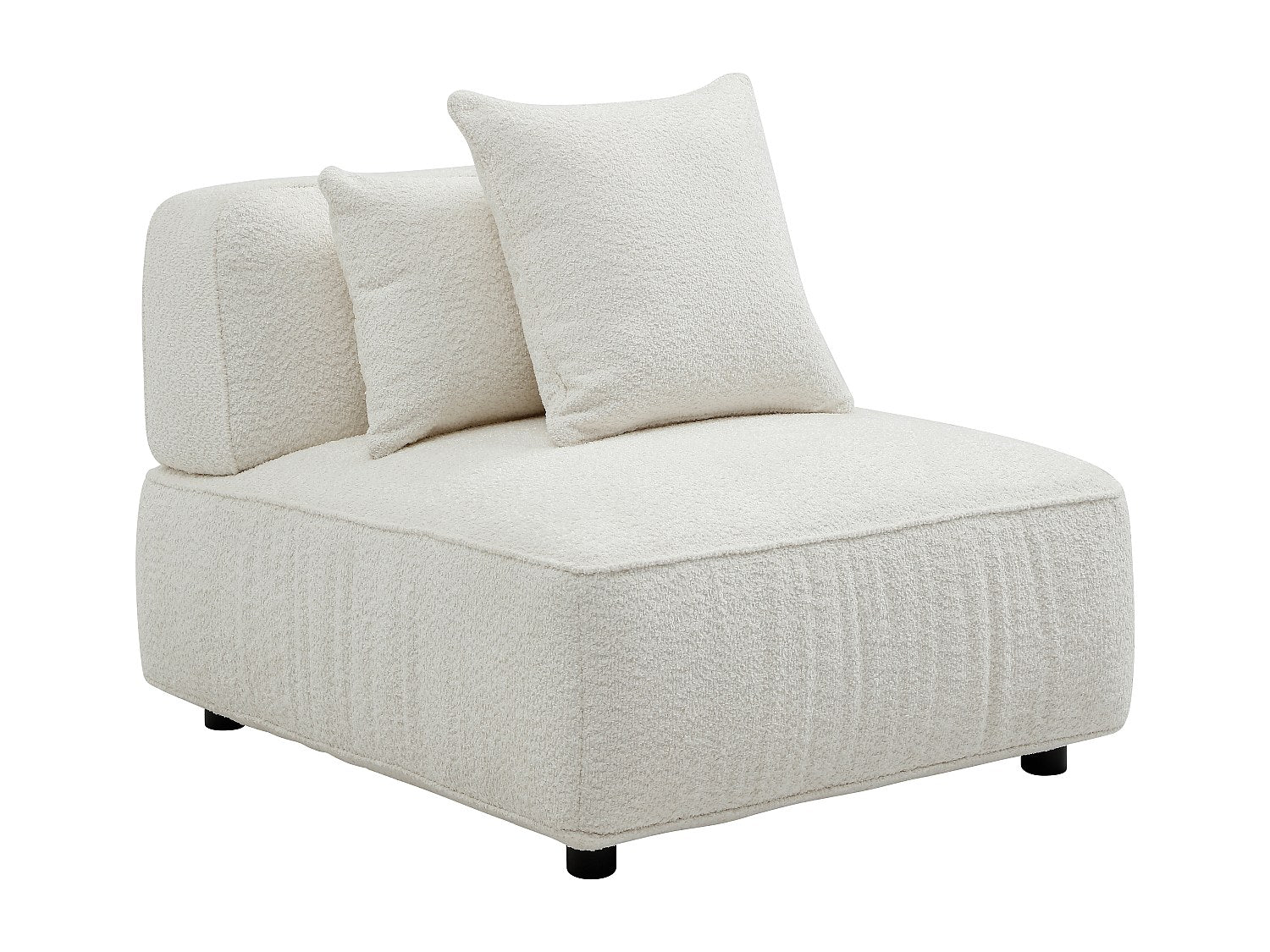 Angle pour canapé modulable blanc tissu