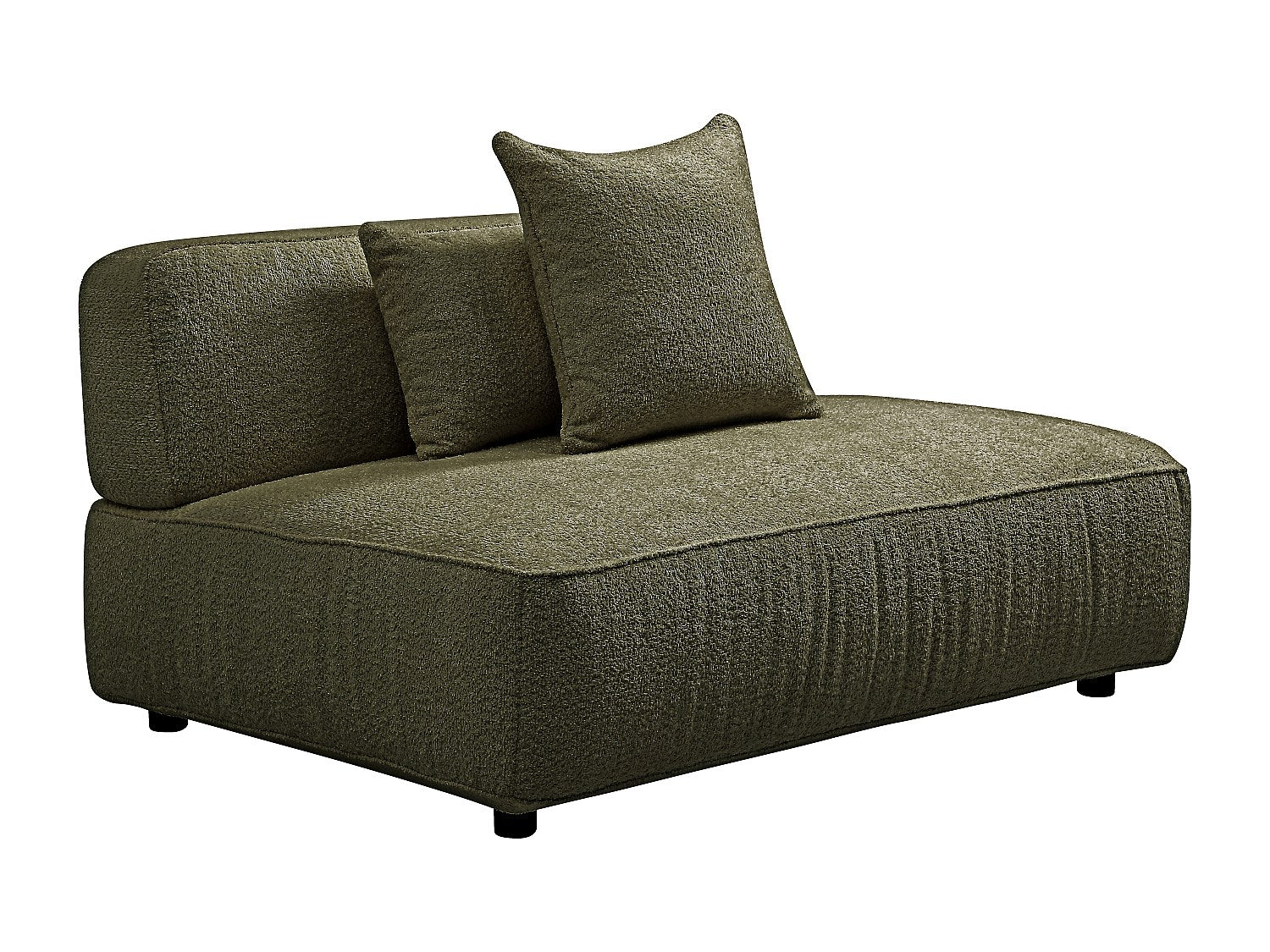 Angle pour canapé modulable vert tissu
