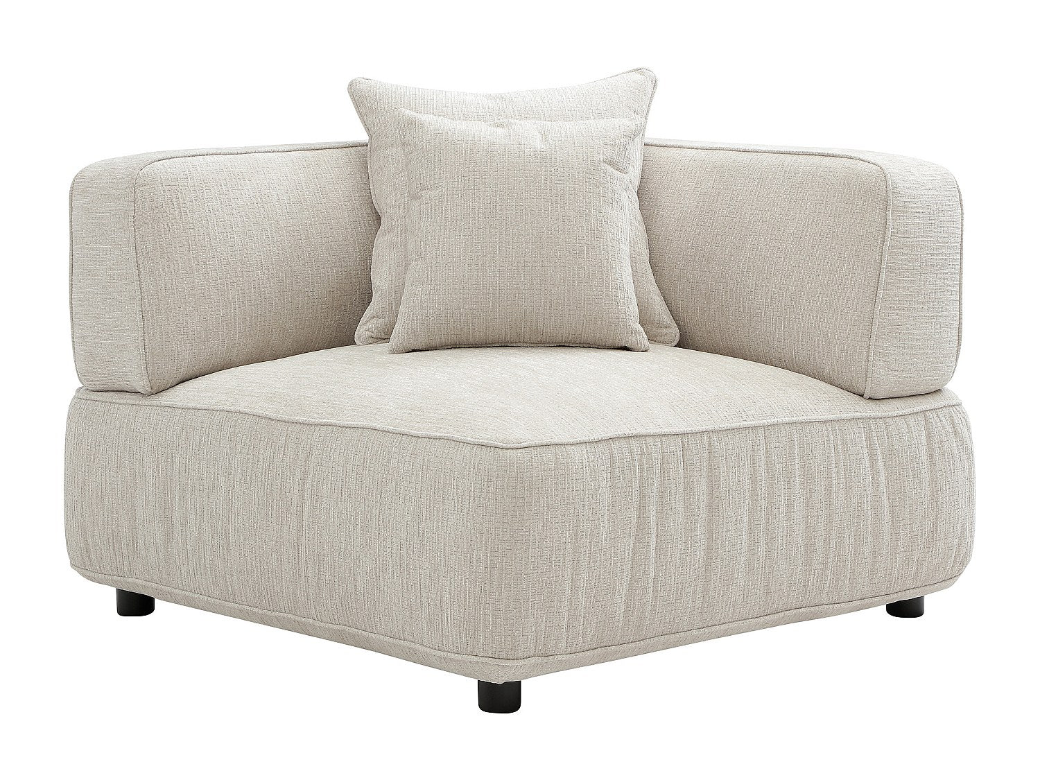 Canapé modulable 4 places beige tissu