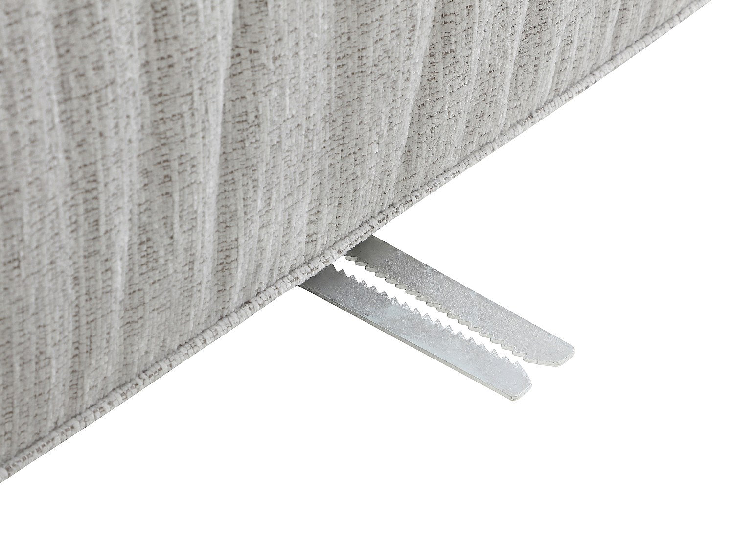 Canapé modulable 4 places gris tissu