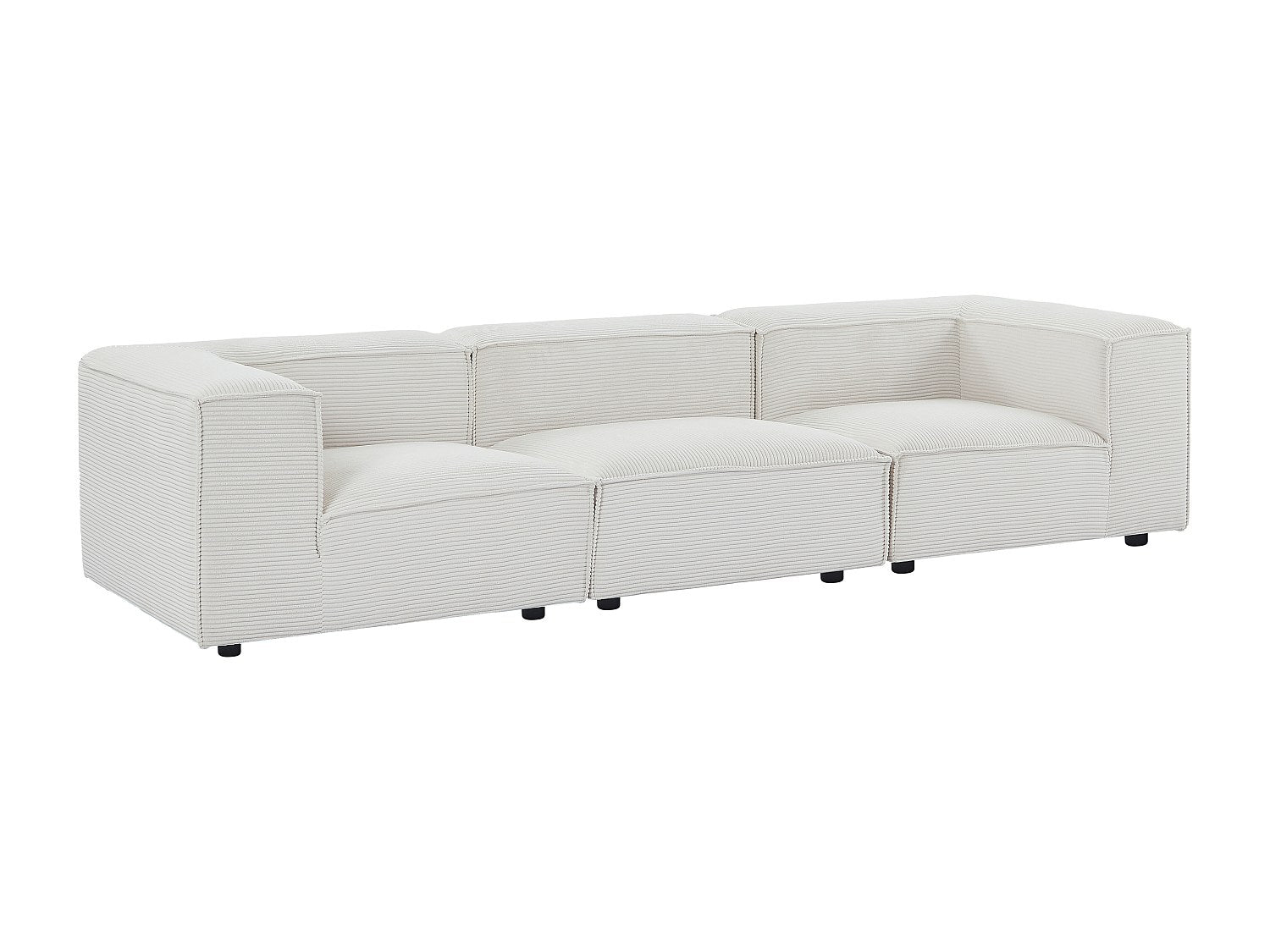 Canapé modulable 4 places beige velours