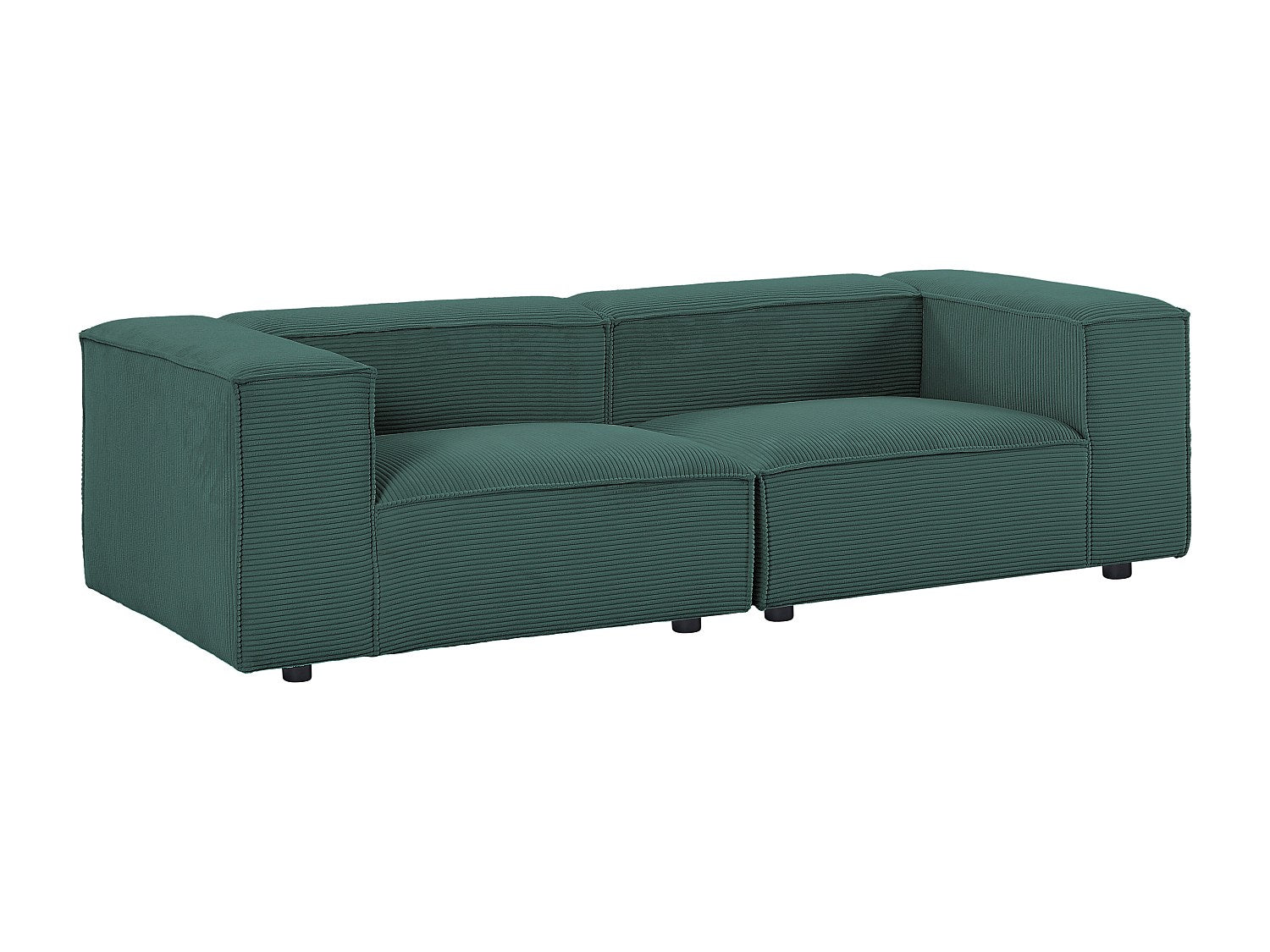 Canapé modulable 3 places vert velours