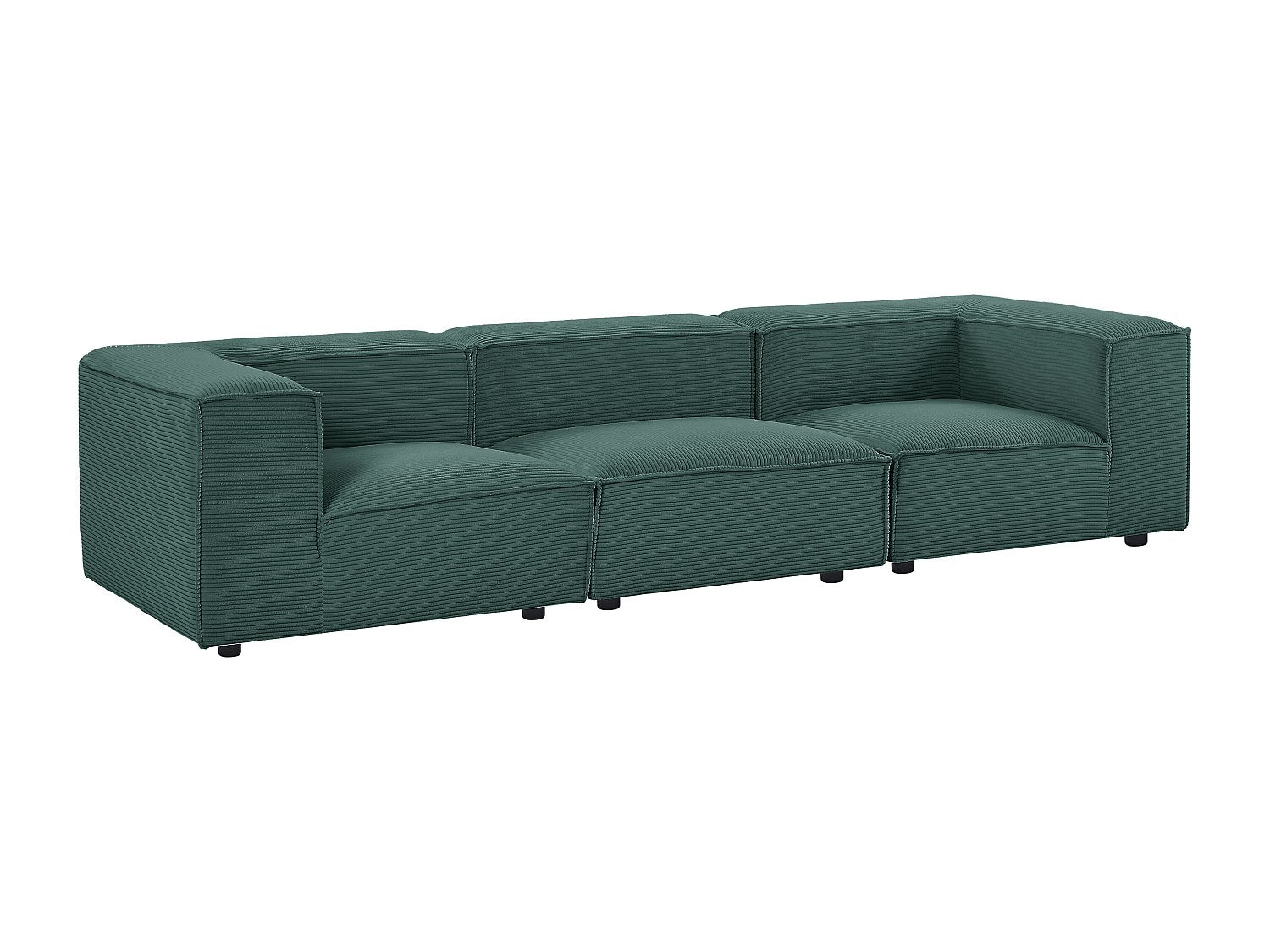 Canapé modulable 4 places vert velours