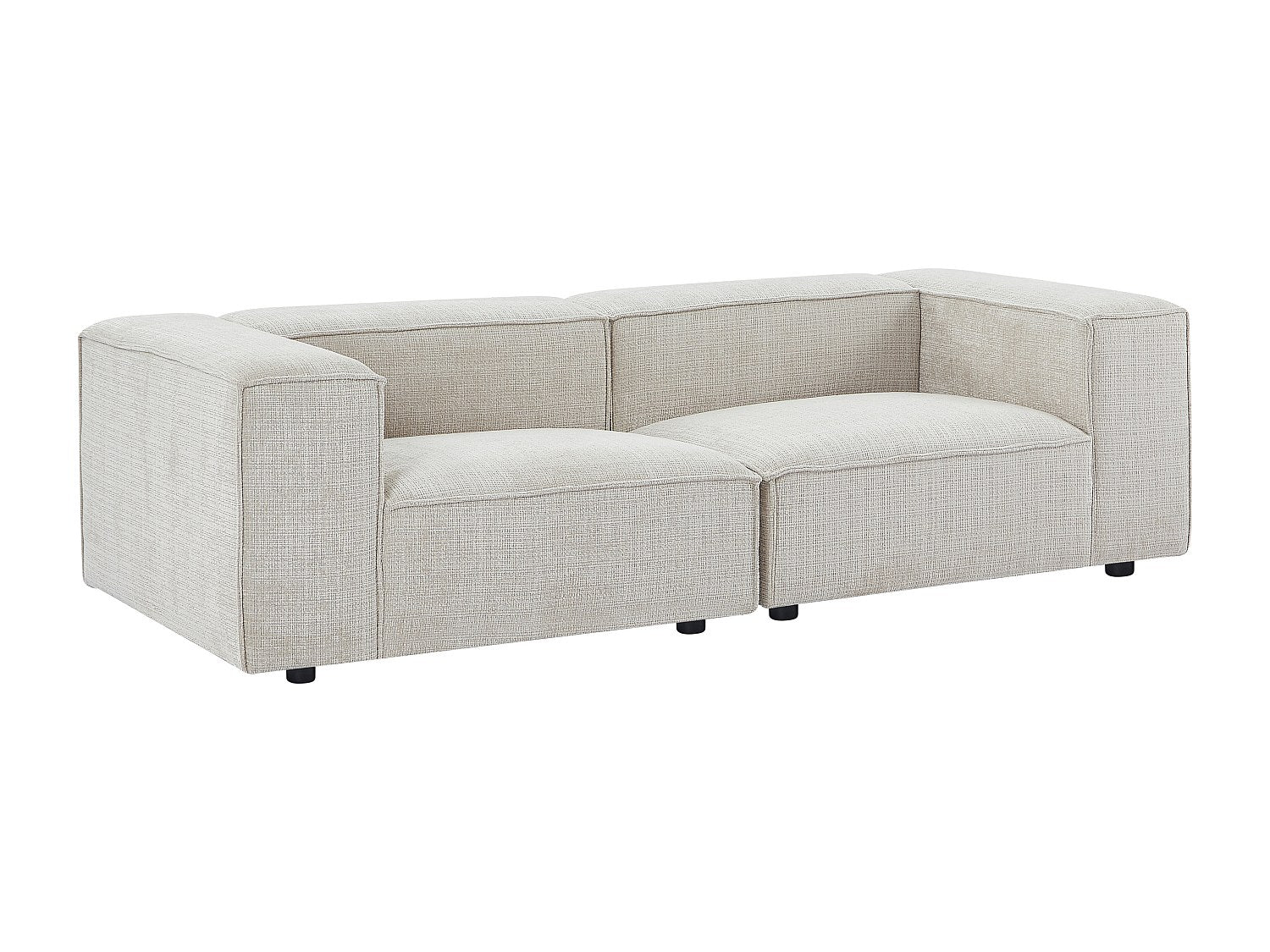 Canapé modulable 3 places beige tissu