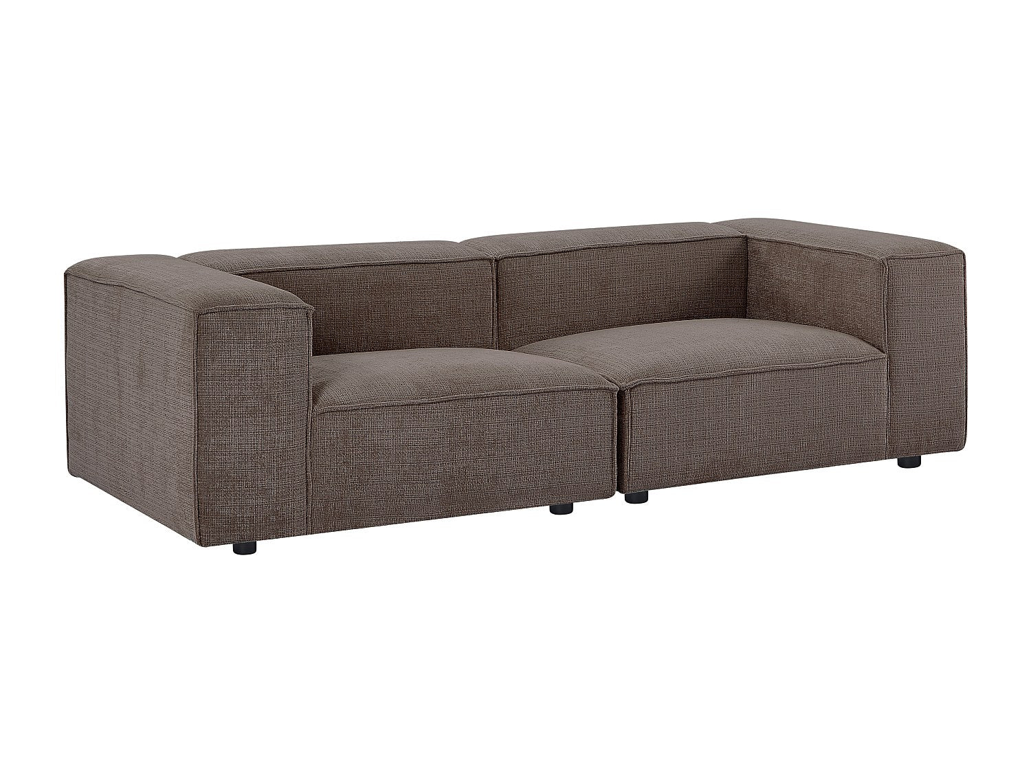 Canapé modulable 3 places taupe tissu