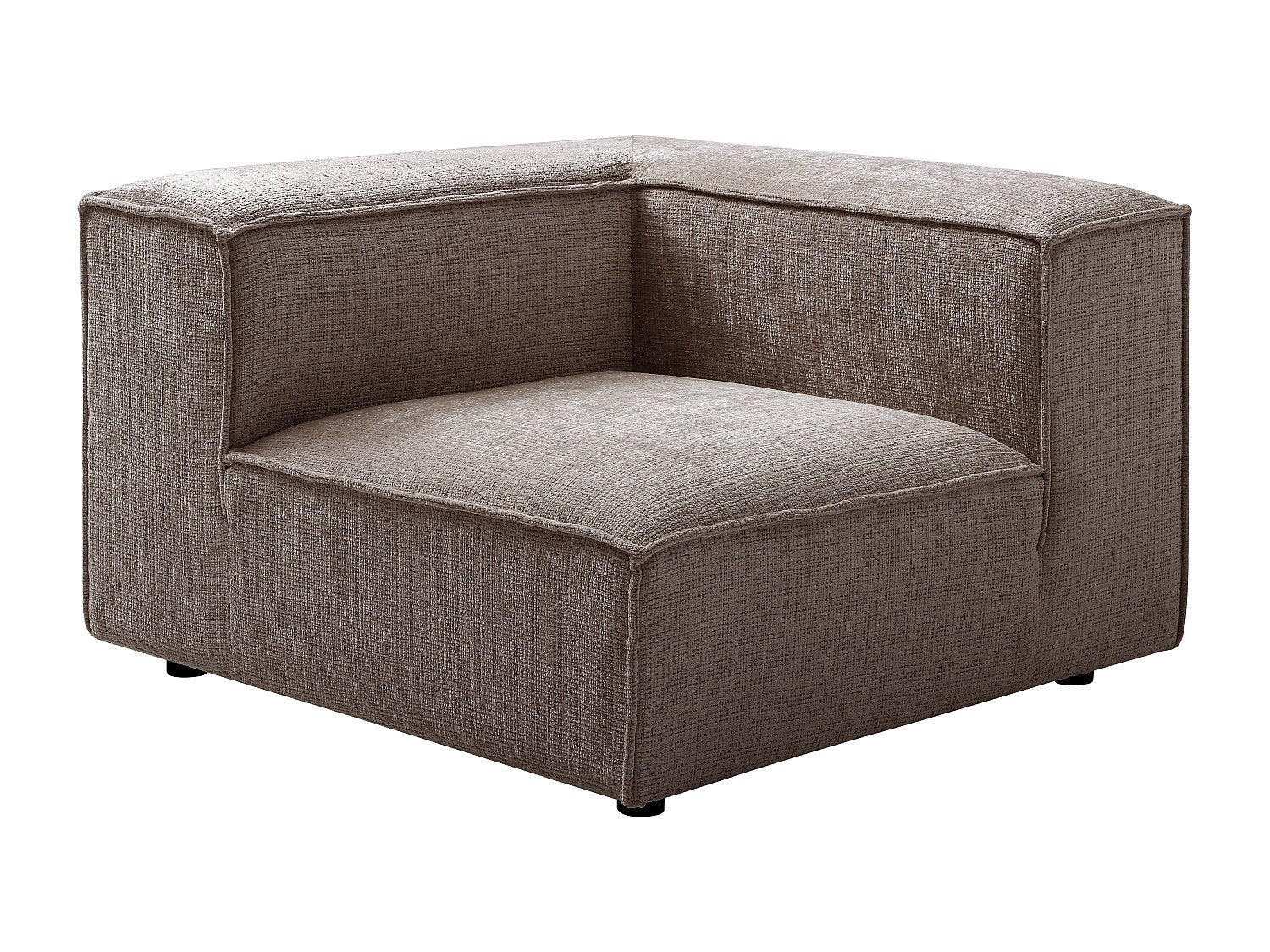 Canapé modulable 4 places taupe tissu