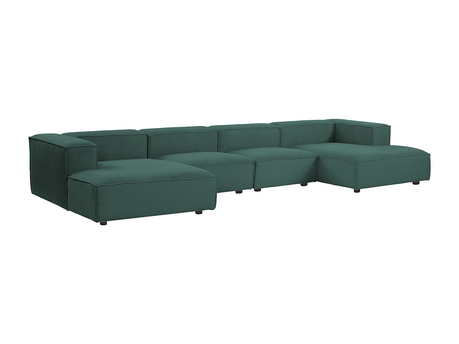 Canapé modulable panoramique vert velours