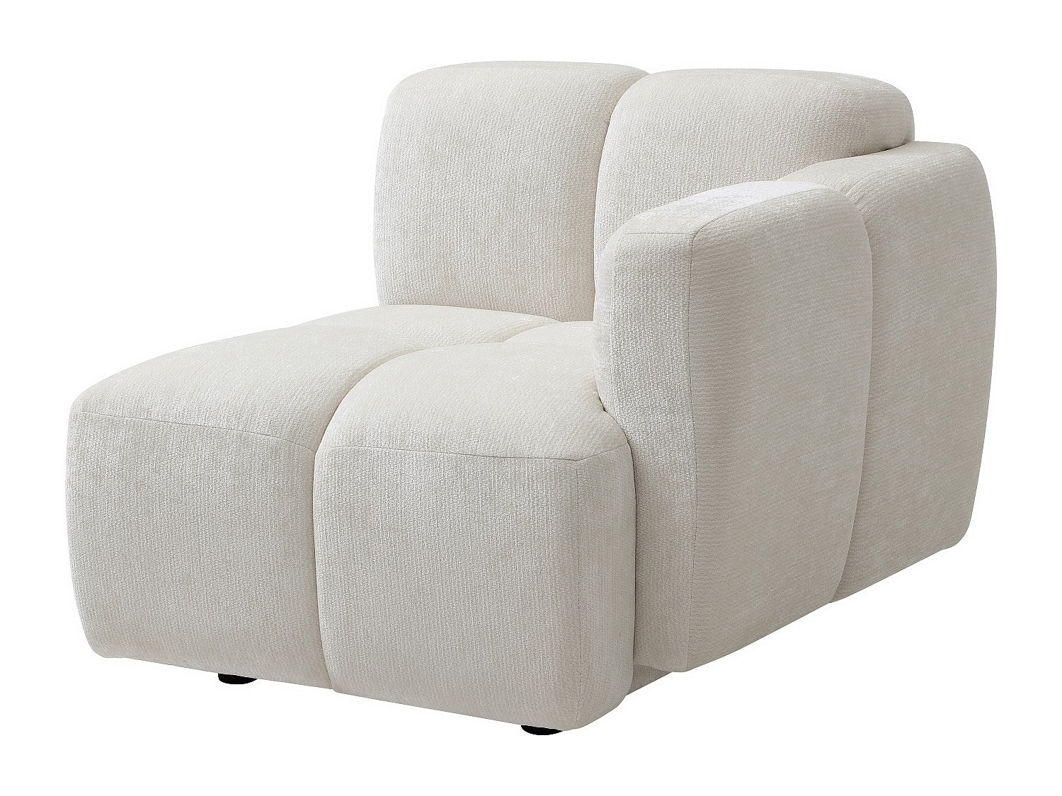 Angle pour canapé modulable blanc tissu