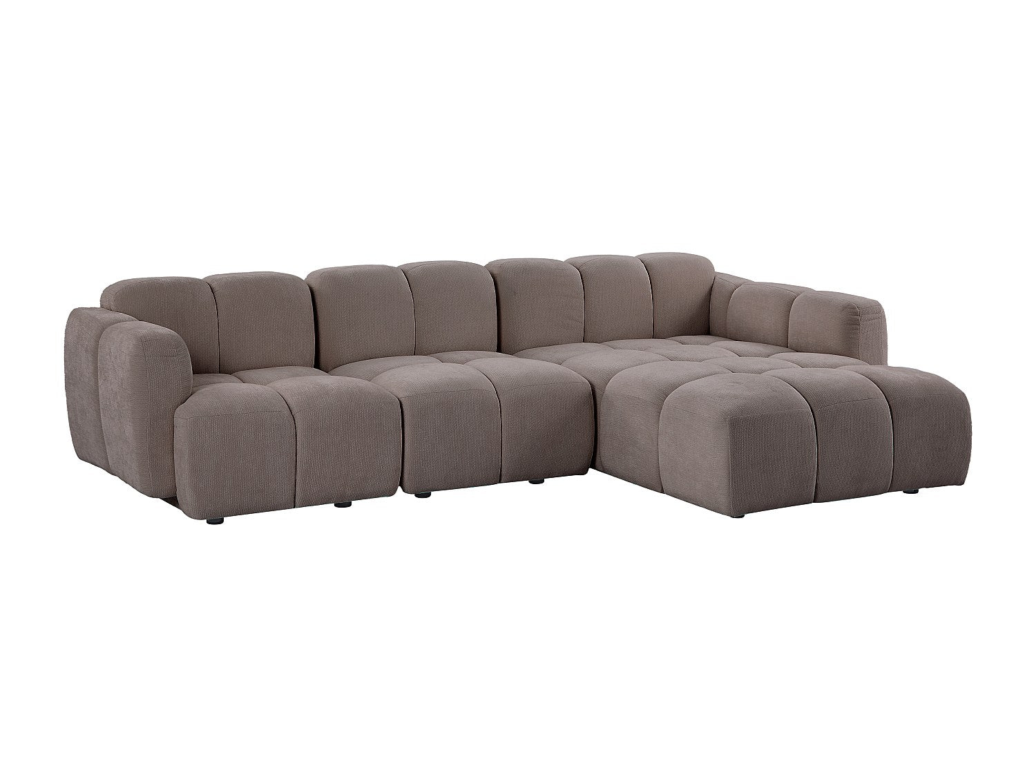 Angle pour canapé modulable taupe tissu