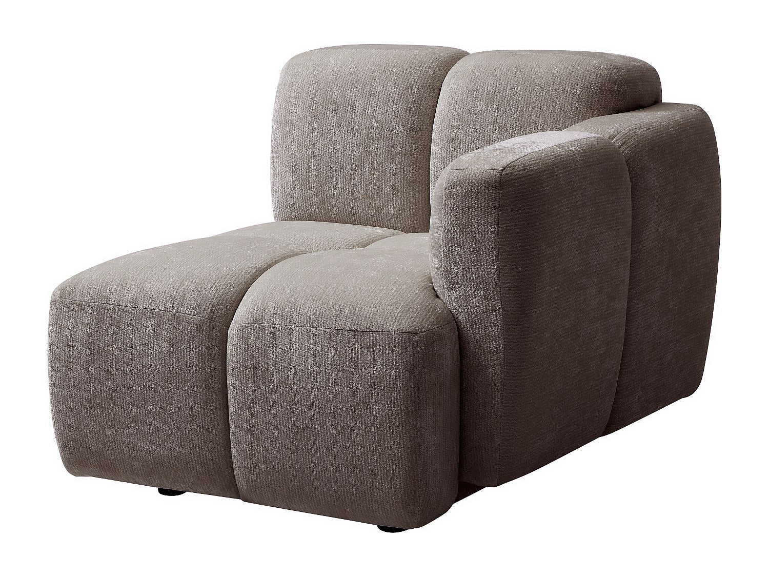 Angle pour canapé modulable taupe tissu
