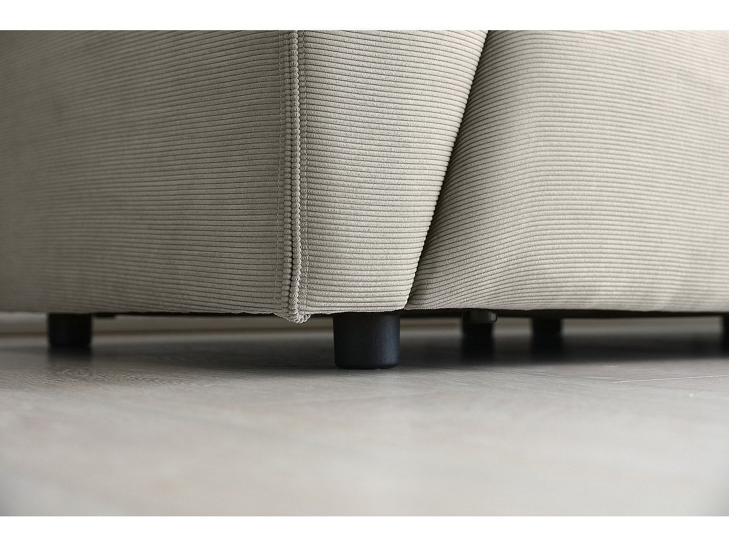 Pouf pour canapé modulable 3 places gris velours